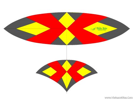 Áo diều may phối 3 màu đuôi cá dáng Thái Bình